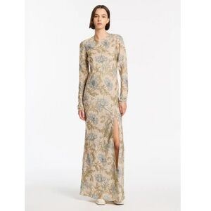 Sir. Maev Long Printed Silk Dress